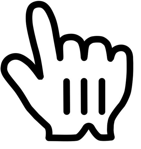 Pointing Hand Cursor User Interface Gesture Icons