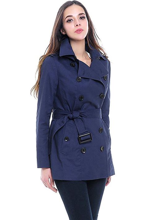 Bgsd Womens Evelyn Classic Hooded Short Trench Coat Navy Xl Short Trench Coat Evelyn Vest
