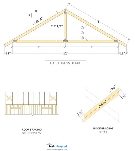 12x16 Shed Diy Plans Gable Roof Build Blueprint