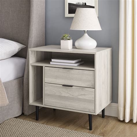 Modern 3 Drawer White Nightstands By Manor Park Set Of 2 Easy Drawing