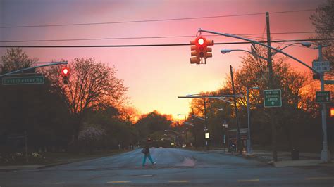 New York City Street Sunset Wallpapers Hd Desktop And