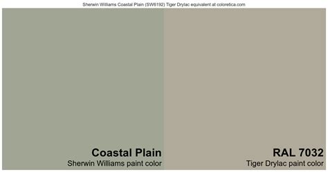 Sherwin Williams Coastal Plain Tiger Drylac Equivalent RAL 7032