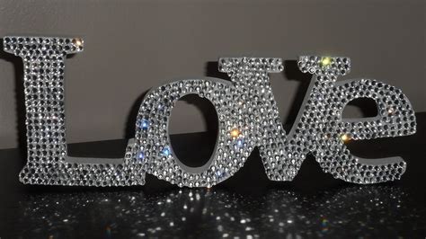 Swarovski Crystal Love Standing Love Sign Etsy