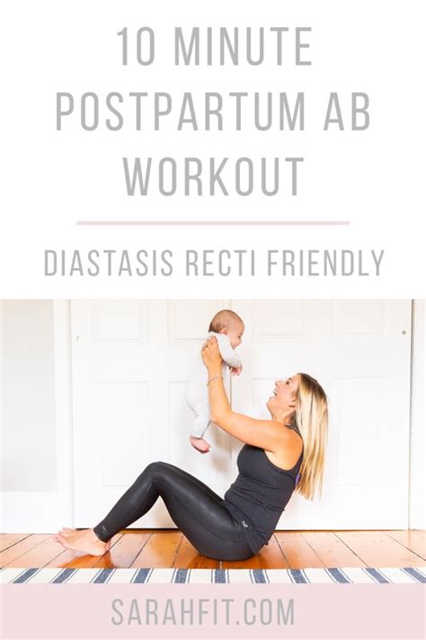 10 Minute Postpartum Abs Workout Diastasis Recti Friendly Sarah Fit