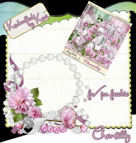 Kacis Kits And Kadoodles Freebie Cluster Frame Featuring Chantilly By
