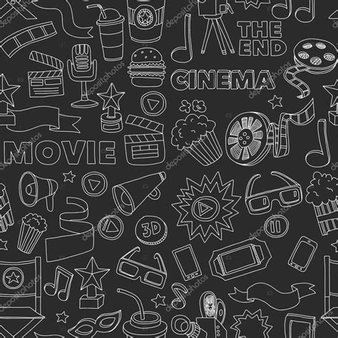 Cinema icons set. Cinema pattern. Cinema icons. Cinema background. Cinema set vector. Cinema set ...