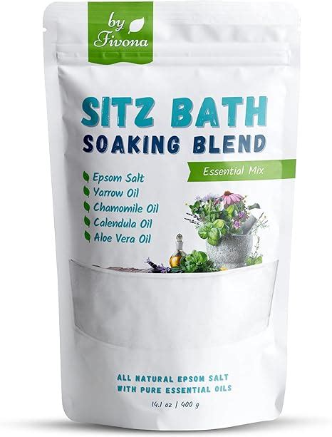 Sitz Bath Epsom Salt All Natural Blend With Pure Essential Oils For