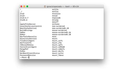 Cómo listar todos los comandos de terminal en macOS Soy de Mac