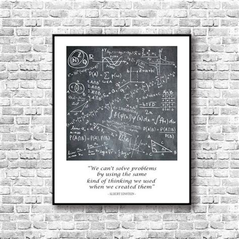 Albert Einstein Quote Printable Chalkboard Art By Thefactory17