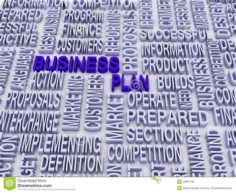 Business Plan And Other Related Words Stock Image Image Of