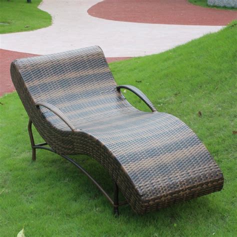 Rattan Lying Bed Beach Loungers By The Pool Siesta Outdoor Chaise