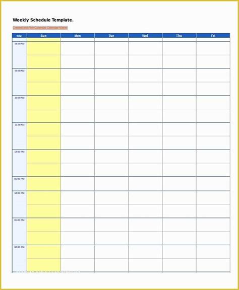 Weekly Work Schedule Template Free Download Of Work Schedule 14 Free