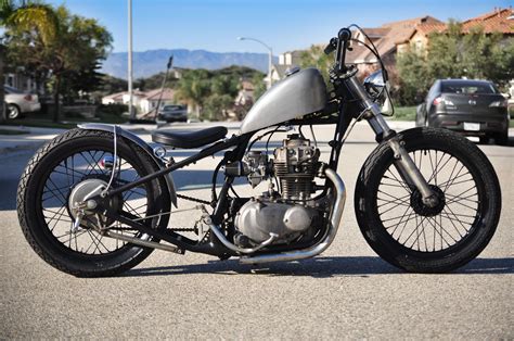 Homemade Kz400 Bobber With A 440 Motor Motocicletas Motos