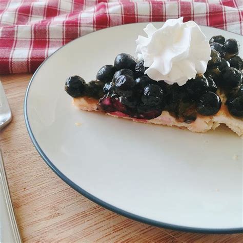 And Heres My Yummy Fresh Blueberry Pie With Whipped Cream Heartthis