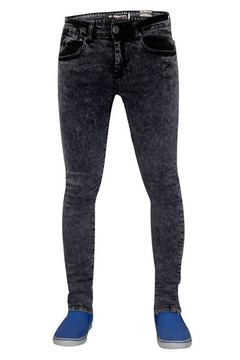 men stretch skinny jeans straight leg denim cotton trousers pants all waist size ebay
