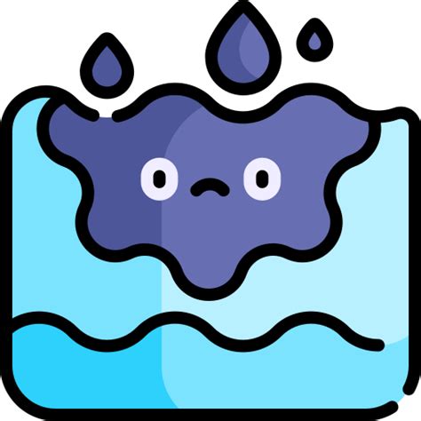 Oil Spill Kawaii Lineal Color Icon