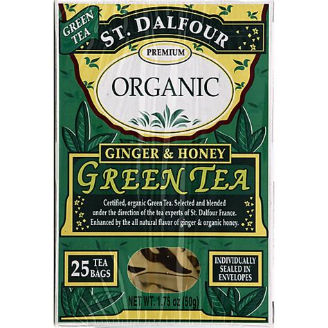 St Dalfour Organic Green Tea Ginger And Honey Bags Tea Foodtown