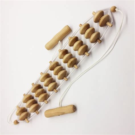 Wooden Massager On Rope Massage Tool For Back Muscle Massage Etsy