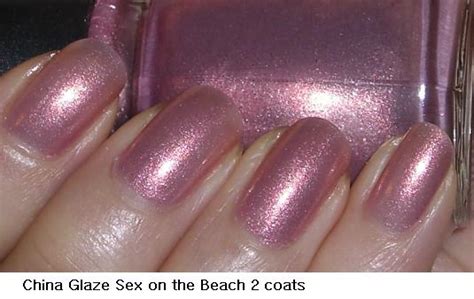 blushed wombat china glaze 157 sex on the beach nail polish review swatch