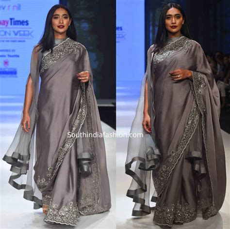 Sayani Gupta In A Grey Saree South India Fashion