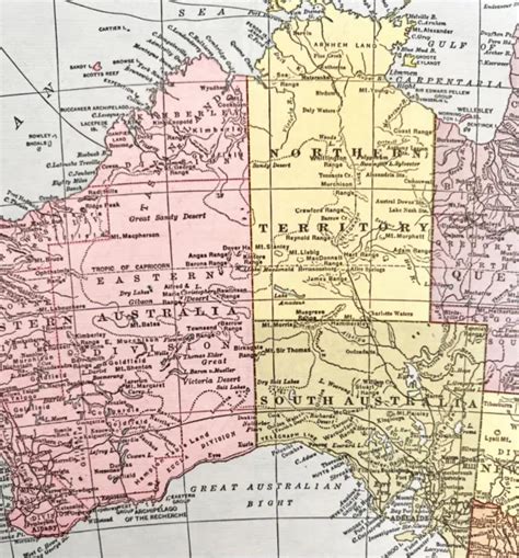 Map 1938 Australia New Zealand Tasmania Print Antique Ephemera Oceania