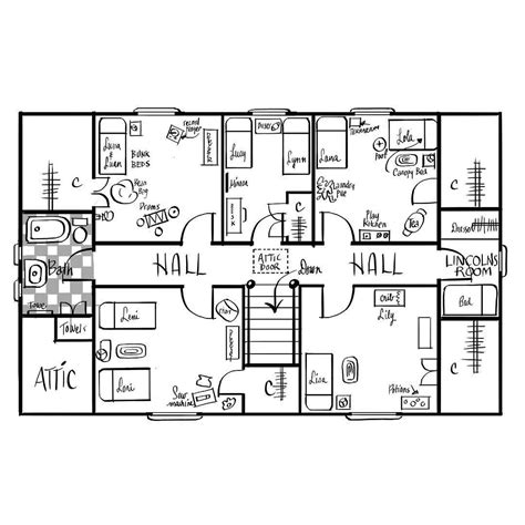 The Loud House — Floor Plan Second Floor The Loud House Tlh