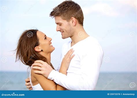 Lovely Couple Looking At Each Other With Affection Stock Photo Image