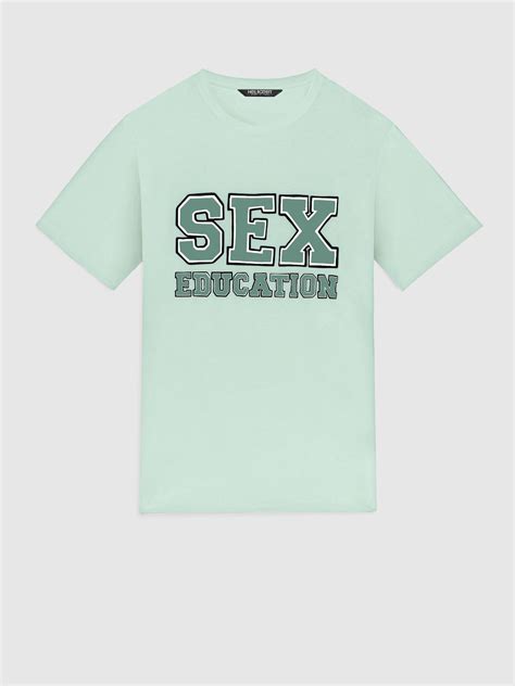 T Shirt Sex Education Con Stampa