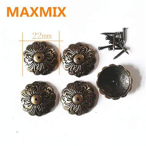 MAXMIX 10PCS 22MM Zinc Alloy Nail flower bulbs Decorative nails Nails tablets Zinc alloy sheet ...