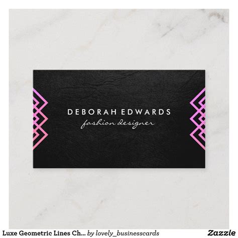 At jukebox, we take pride in our remarkable expertise to pursue the extraordinary when it comes to printing processes and rich paper. Luxe Geometric Lines Chic Texture Business Card | Zazzle ...