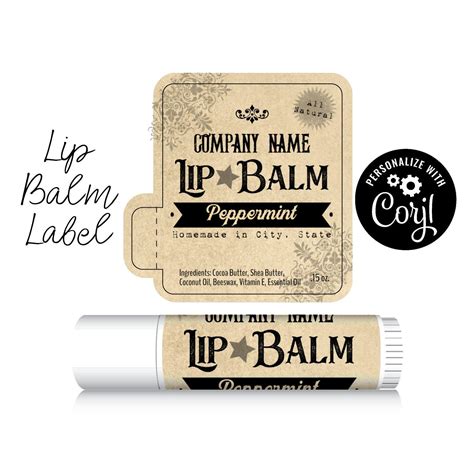 Editable Lip Balm Label Template Country Store Design Etsy Lip