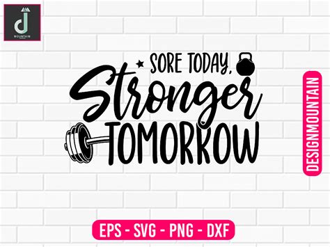 Sore Today Stronger Tomorrow Svg Design Graphic By Sublimation Designs