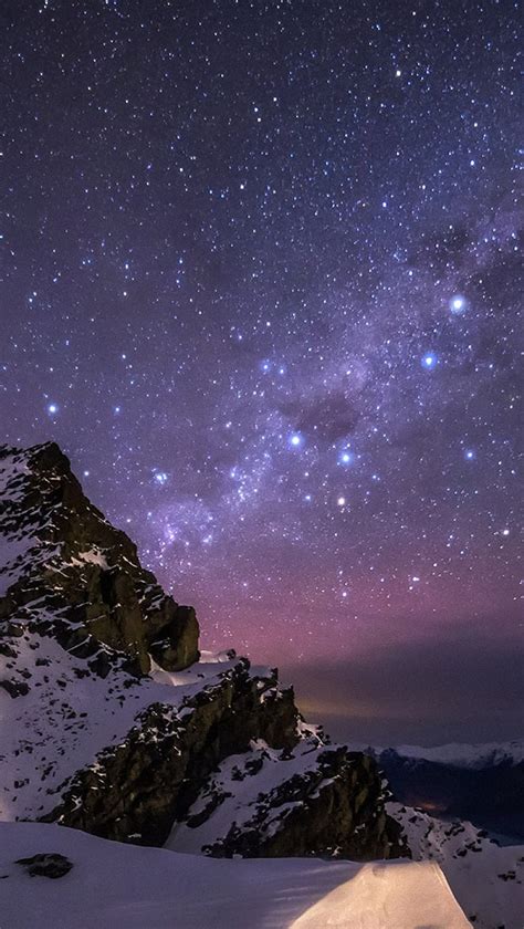 Mountain Landscape Stars Hd Phone Wallpaper Peakpx