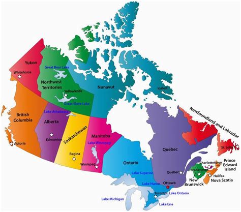 Map Of Canada Provinces And Capital Cities Secretmuseum
