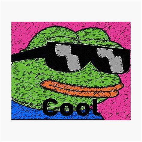 Lámina Fotográfica Cool Pepe Shirts Merch Pepe The Frog ~ Cool