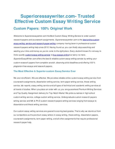 Custom Paper Writing Company Doc Superior Papers Writer Premium