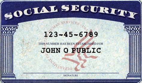 Social Security Card John Q Public Gephardt Daily