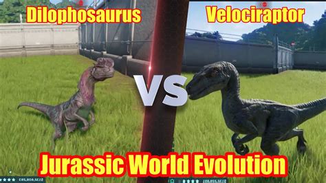 Dinosaurs Battle Dilophosaurus Vs Velociraptor Jurassic World