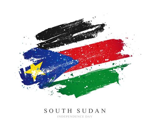 flag of south sudan vector illustration on a white background stock vector illustration of