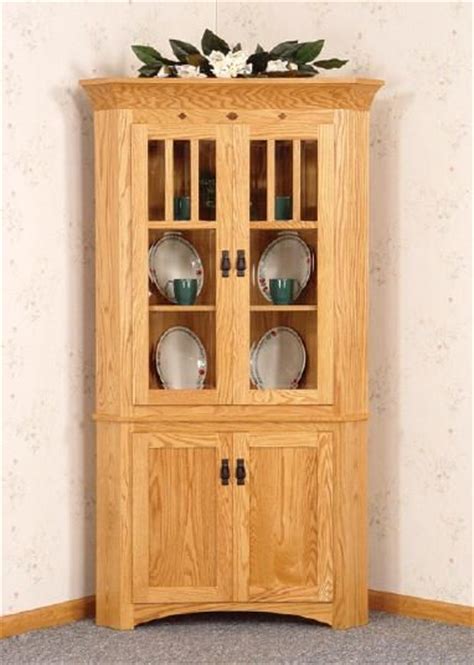 Hand Crafted Corner Hutch By Bungalow White Oak Furniture
