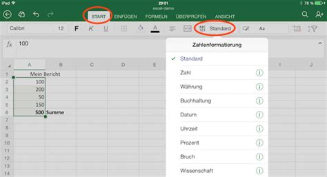 Tipps für Office Excel auf dem iPad
