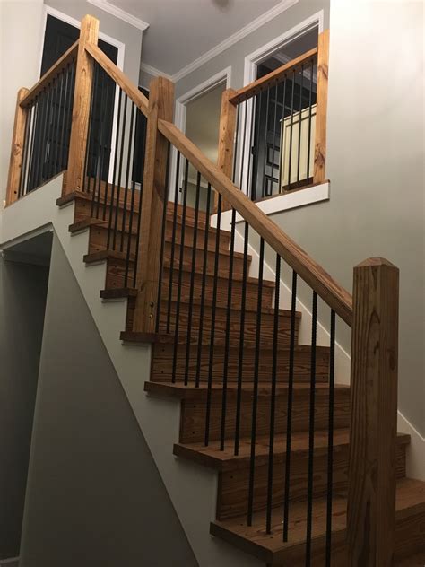 Stairs Rebar And Tung Oil Rustic Stairs Stairs Design Rustic