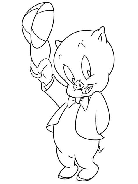 Porky Pig Coloring Page Funny Coloring Pages