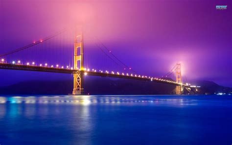 Hd Golden Gate Bridge At Night Wallpaper Download Free