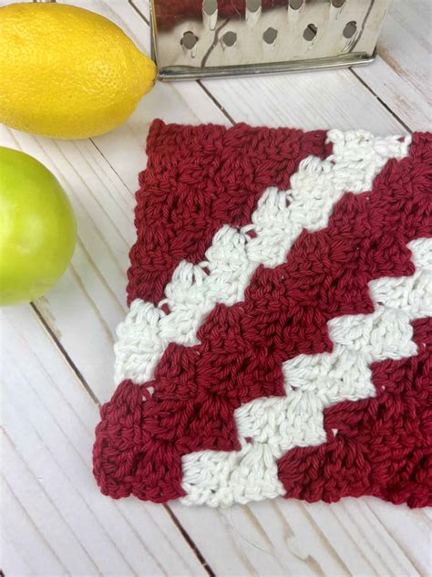 Free C2c Diagonal Crochet Dishcloth Pattern