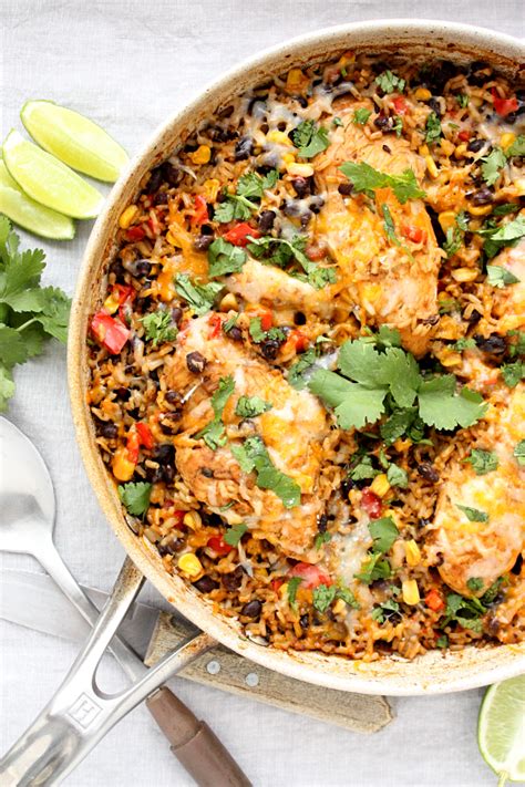 Healthy One Pan Mexican Chicken And Rice Recipe