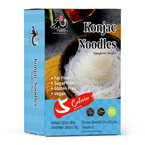 Yuho Shirataki Konjac Angel Hair Noodles 8 Pack Inside Vegan Low Calorie Food Gluten Free