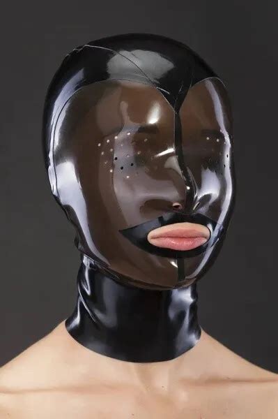 latex catsuit rubber full face double hood sexy hood mask customized 0 4mm a86 34 99 picclick
