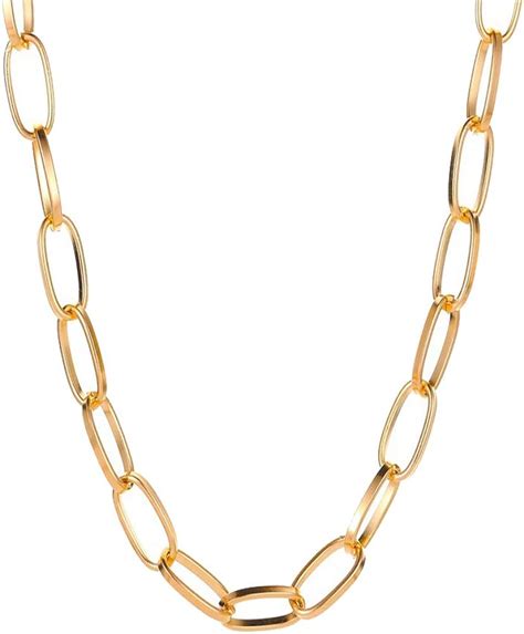 Csiyanjry99 Paperclip Link Chain Necklace For Women Girls18k Gold