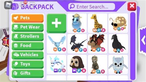 Roblox Adoptme Inventorybackpack Pets Best Pick Up Lines Food F